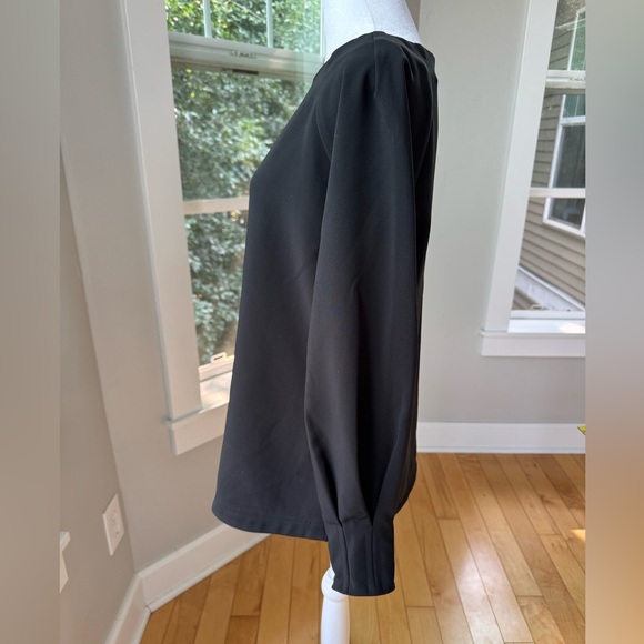 Banana Republic Black Structured Statement Sleeve Blouse Top Size XS - Picture 4 of 12